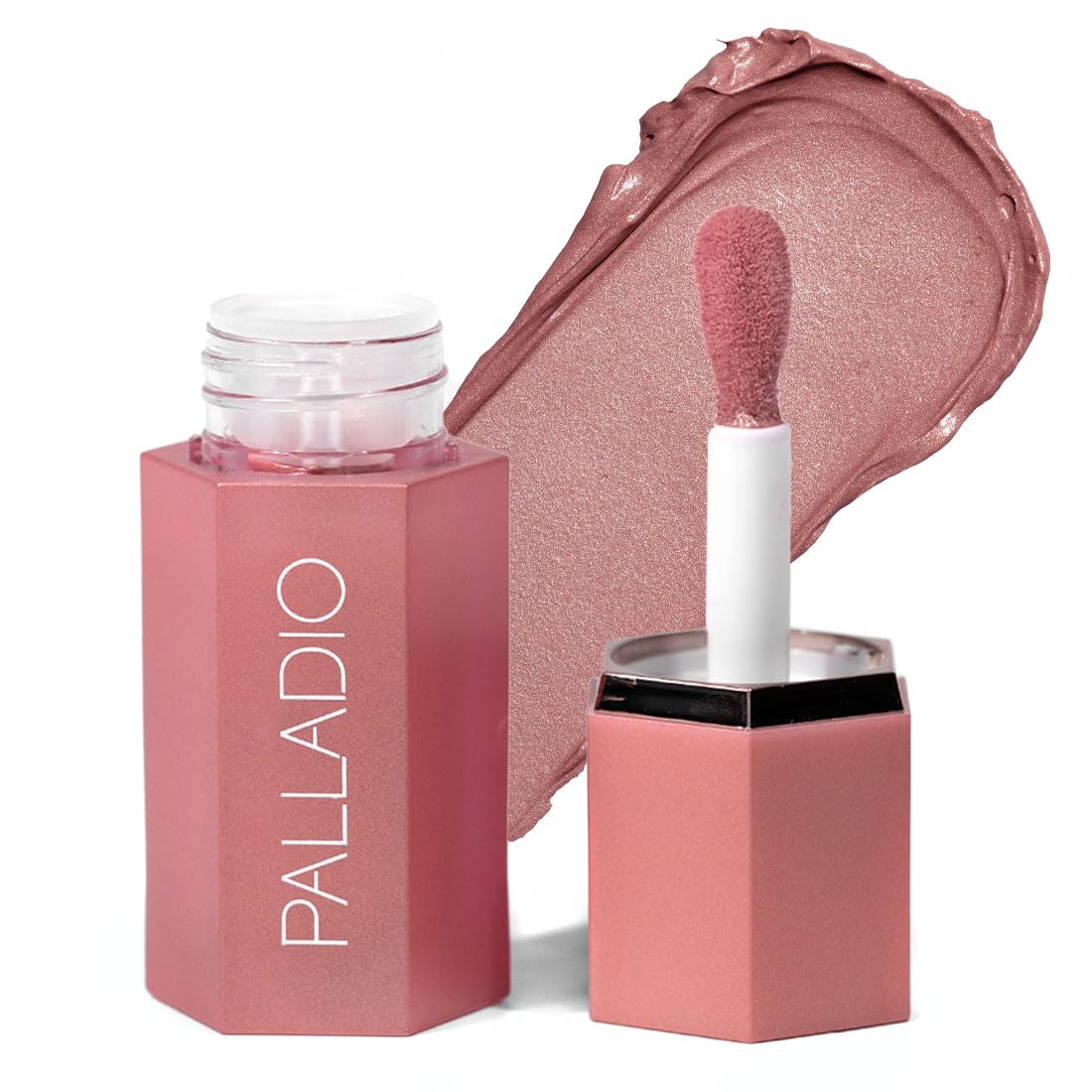 Palladio Rubor Líquido para Mejillas y Labios 2 en 1 Maquillaje, Rubor Facial, Fórmula Liviana en Crema, Resistente a Manchas, Rubor Pigmentado de Larga Duración, Acabado Radiante, Dainty