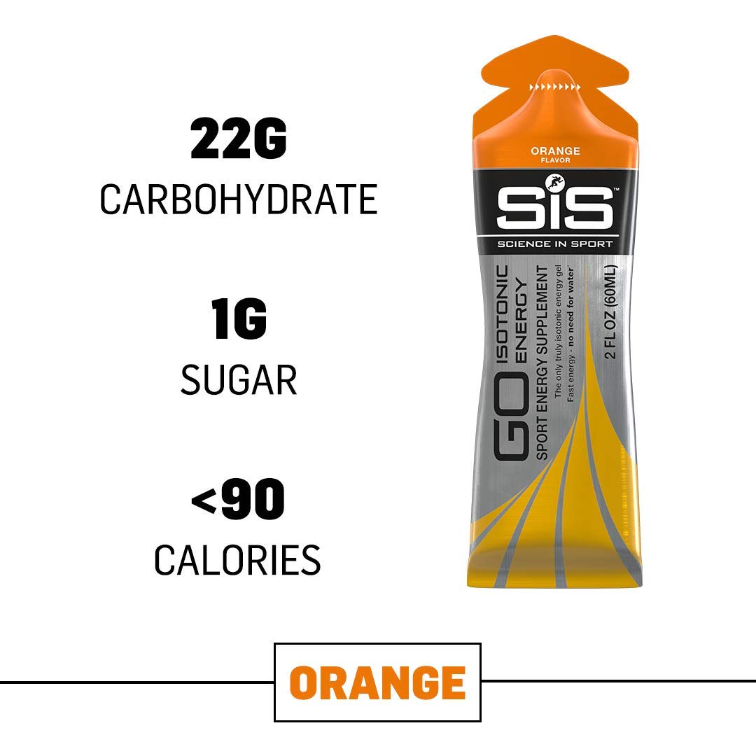 Paquete de Geles Energéticos Isotónicos Science in Sport Naranja con Carbohidratos de Acción Rápida para Rendimiento y Resistencia