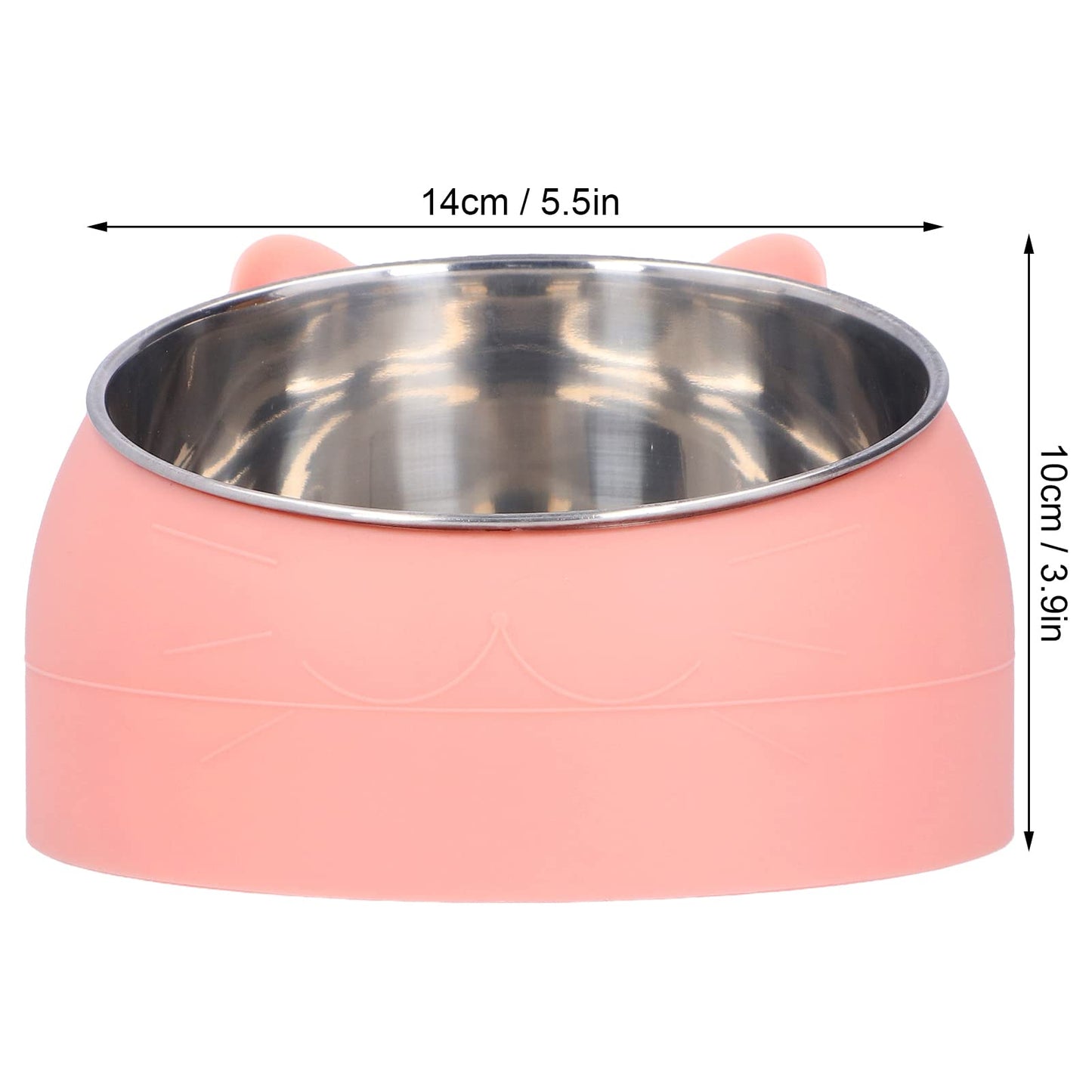 GLOGLOW Cuenco para Mascotas con Calefacción, Temperatura de Acero Inoxidable Tazón de Comida para Gatos Tazón de Calentamiento para Mascotas Perro Gato Calentador de Agua Térmico Tazón para Gatos