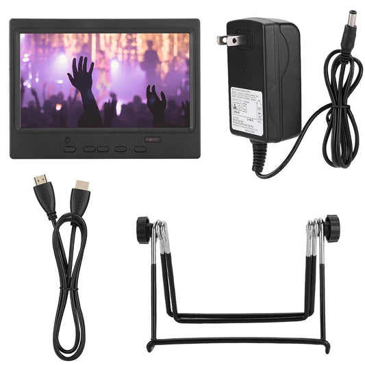 Bewinner 7 Pulgadas 1024 x 600 Monitor Portátil Pantalla Multifunción Compatible con HDMI/VGA/AV Entrada para Raspberry Pi, Pantalla de Automóvil, CCTV, etc 8ms Tiempo de Respuesta(EEUU pulg)