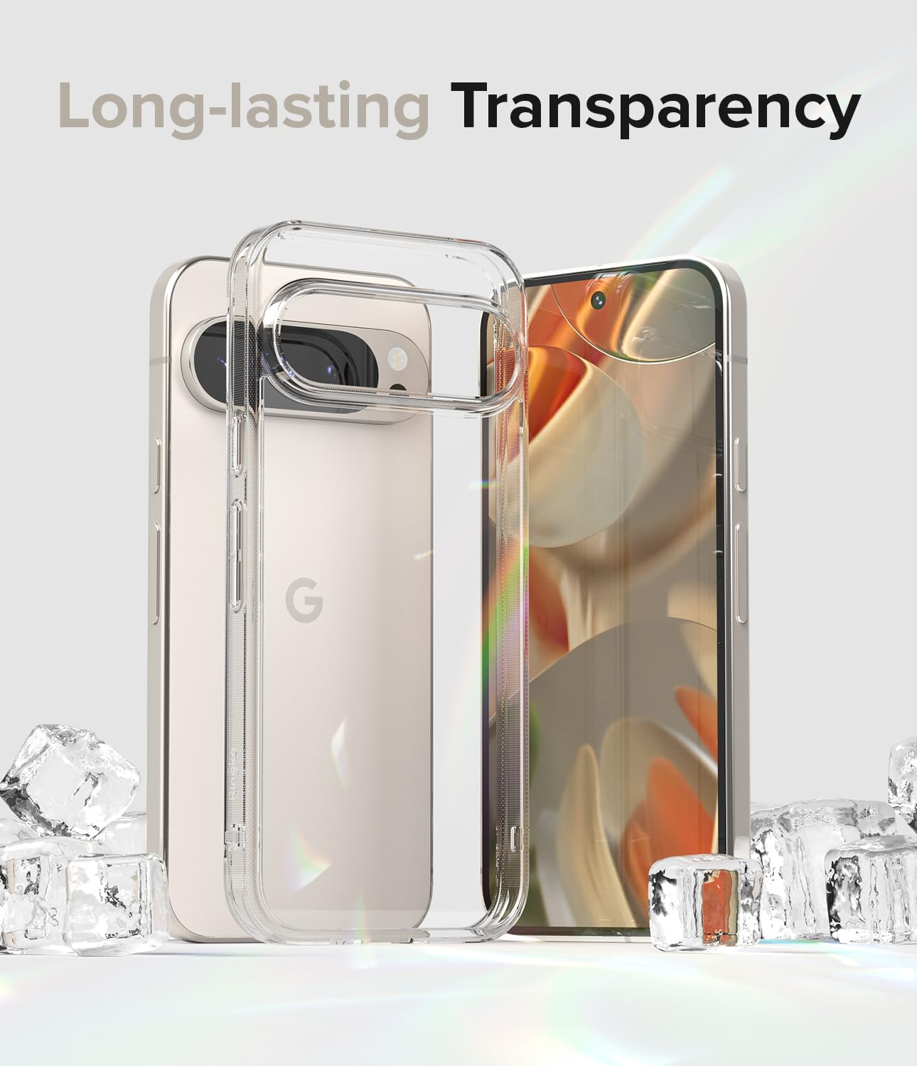 Funda Ringke Fusion Transparente para Google Pixel 9 Pro XL con Agujeros para Cuerda