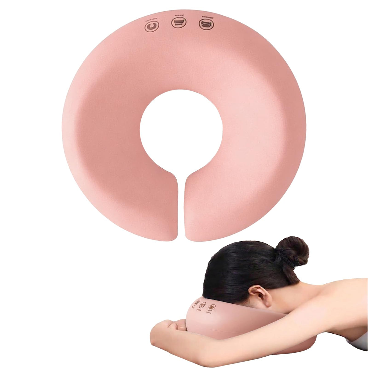 Almohada de Masaje Facial OVQZAW Beige con Espuma Viscoelástica Transpirable