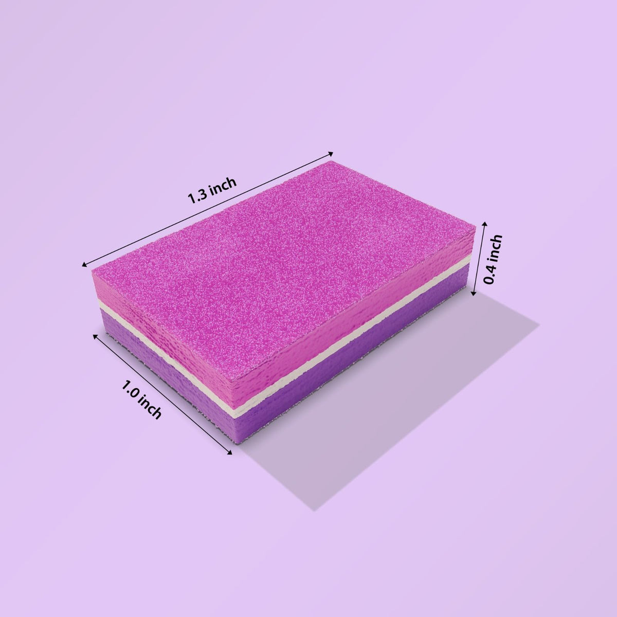 Morary- Pulidor de uñas Moray, bloque pulidor para lima de uñas de grano 120, mini bloque pulidor de uñas con esponja de doble cara