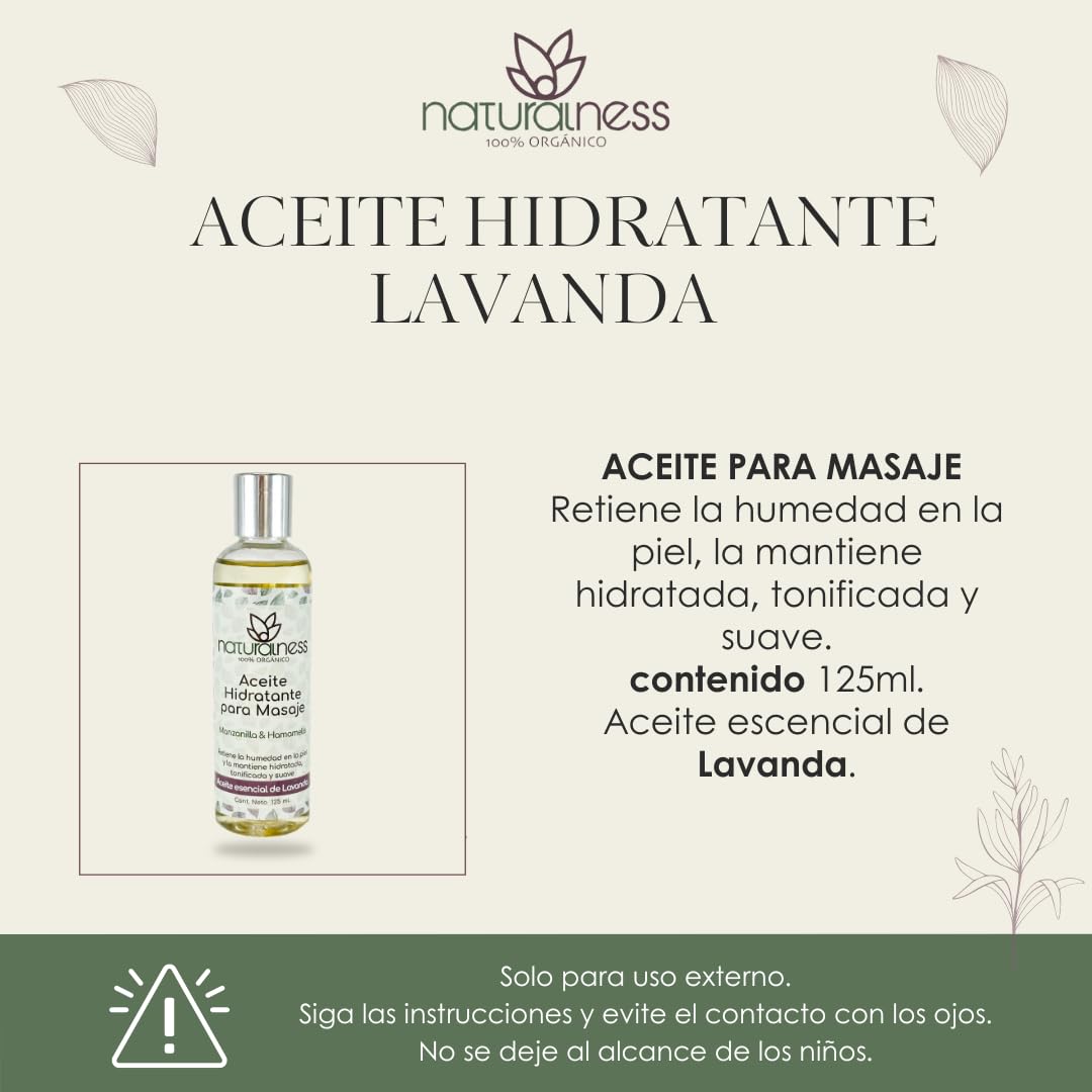 Aceite Corporal Naturalness Lavanda Extractos Herbales Naturales
