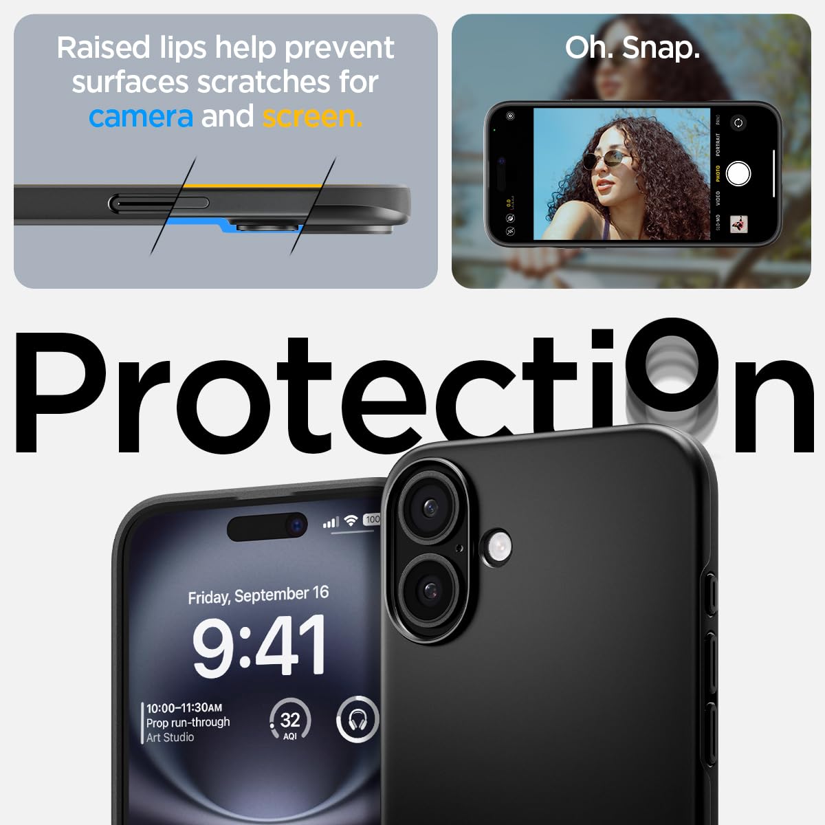 Funda iPhone 16 Spigen Negro MagFit de Ajuste Fino diseñada para Apple