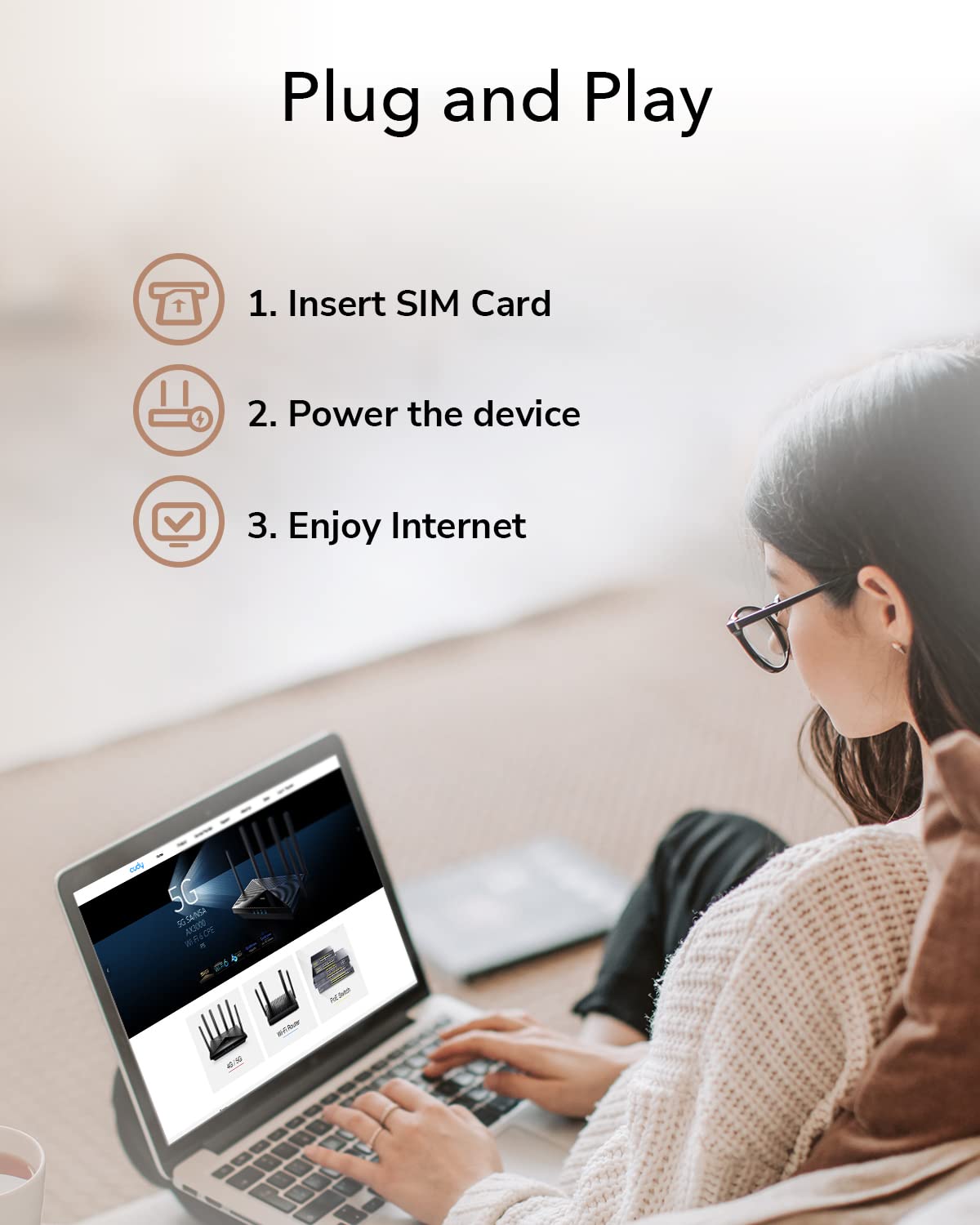 Cudy - Enrutador WiFi 4G LTE Cat 6, chipset Qualcomm, enrutador de módem LTE, enrutador celular Dual SIM 4G, WiFi de doble banda AC1200, 4 puertos Gigabit, OpenVPN, WireGuard, bloqueo de banda, TTL,