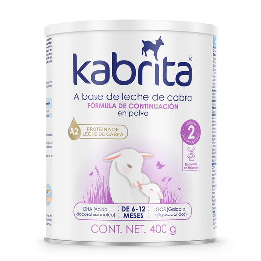 Kabrita Fórmula Infantil de Leche de Cabra de Fácil Digestión para Bebés de 6 a 12 Meses | Con Proteína A2, Prebióticos, DHA, ARA | 1 Lata de 400g