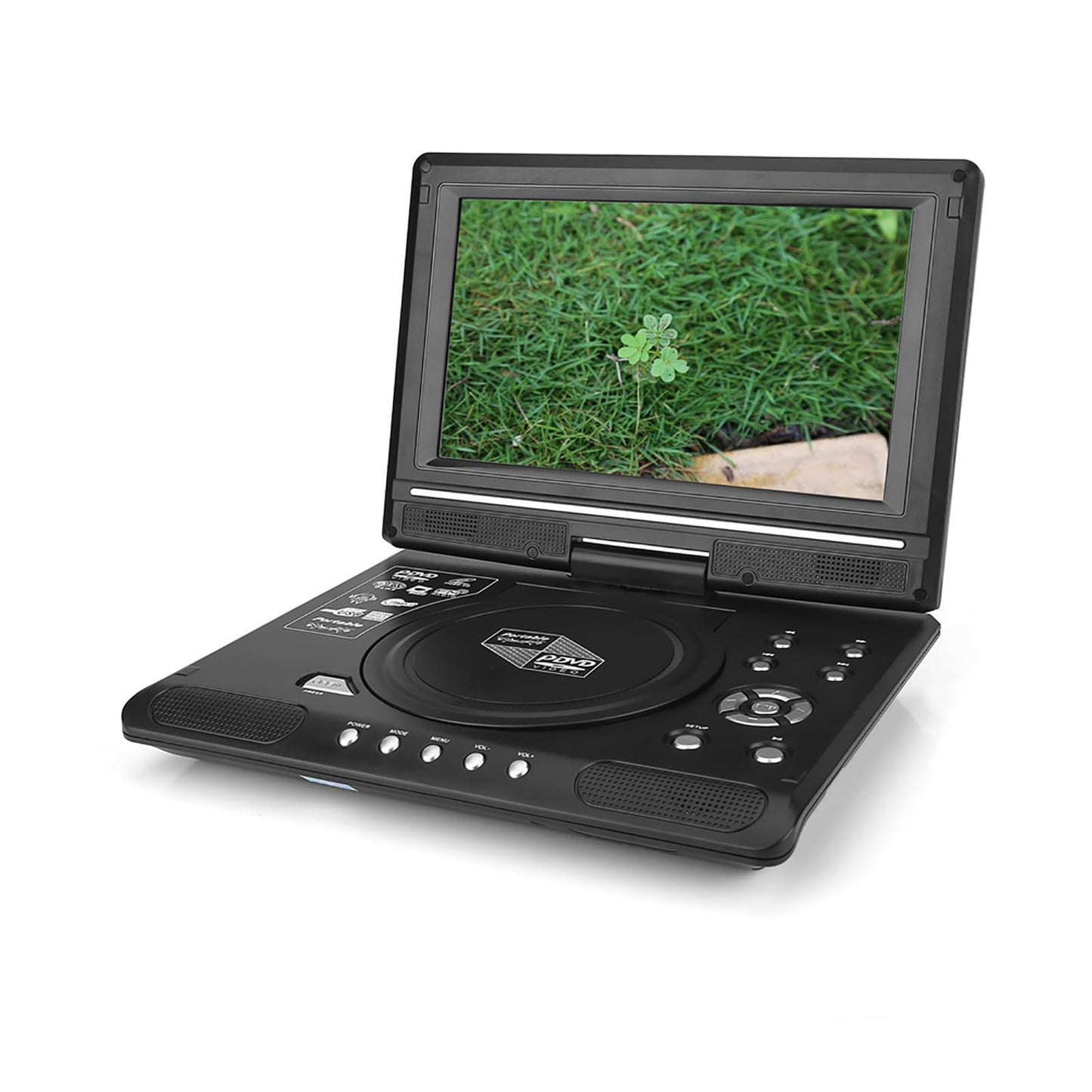 Reproductor de DVD Portátil 9.8 Pulgadas TV Radio FM para el Hogar Oficina Vehículo