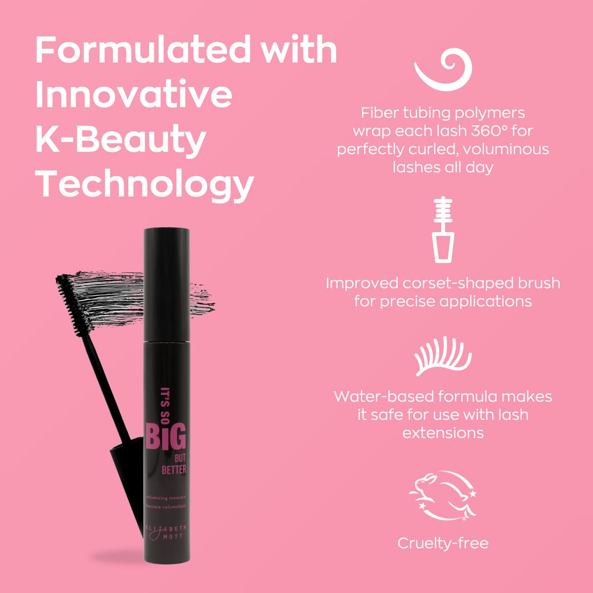 It's So BIG Volumizing Mascara (Black) by Elizabeth Mott Net Weight 0.33 fl oz/10ml by Elizabeth Mott