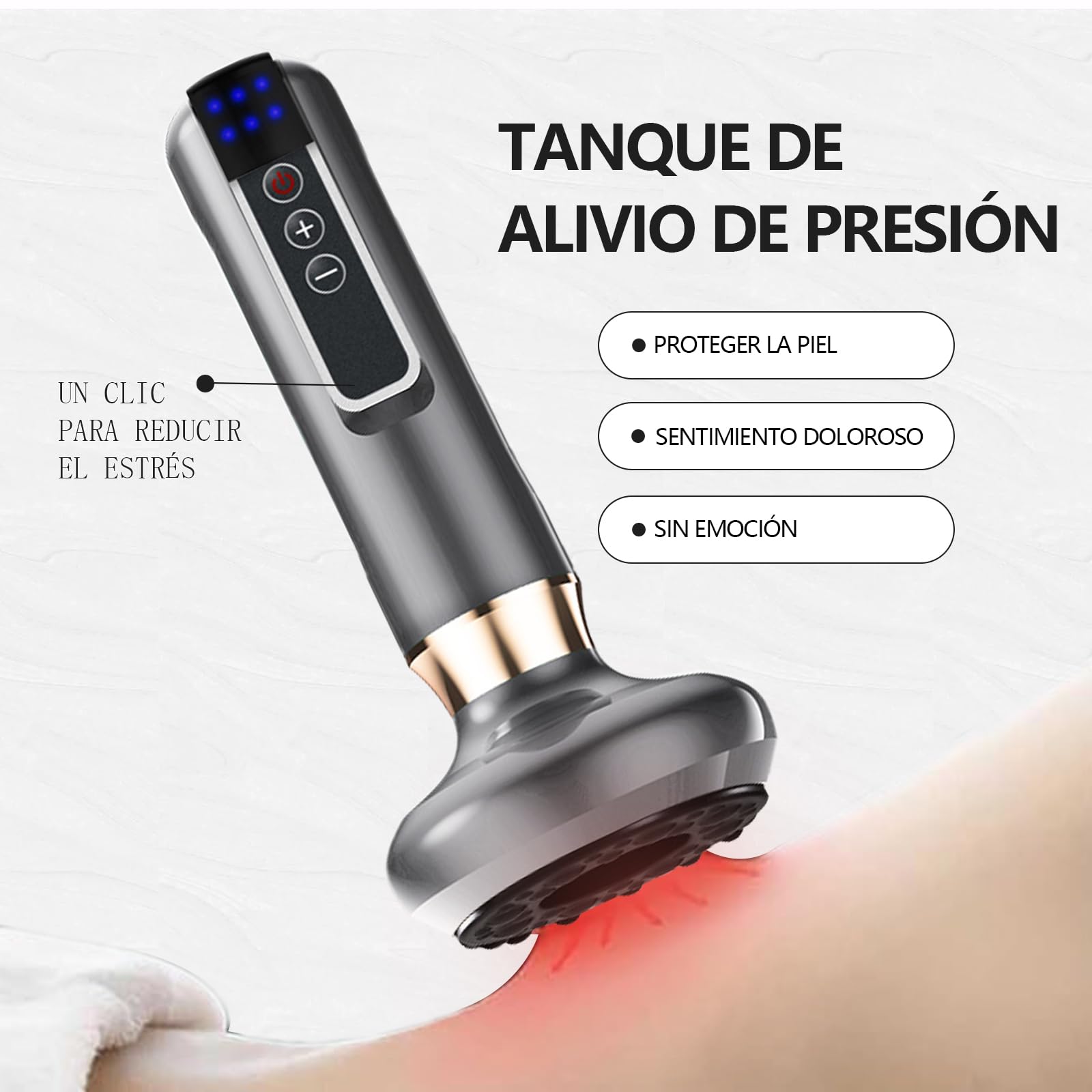UOUOU Bluile Cellulite Massager,Masajeador anticelulitico, Dexvon Masajeador Anticelulitico, 12 niveles de succión ajustables con for Cintura, Brazos y Piernas y Brazos aliviar la fatiga y la piel