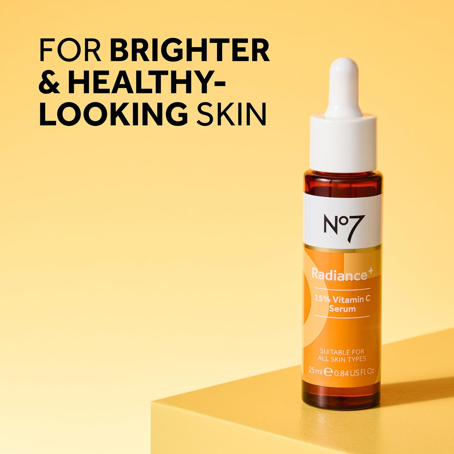 No7 Radiance+ 15% Vitamin C Serum- Vitamin C Glow Boosting Serum for Face - Anti Aging Facial Treatment for Dark Spots to Hydrate Your Skin (1 oz)