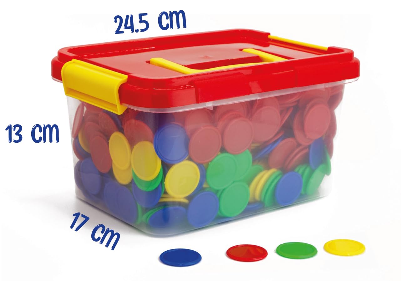 Set de Juego de Mesa de Póker Con 1000 Fichas de Plástico (4 Colores Didácticos)