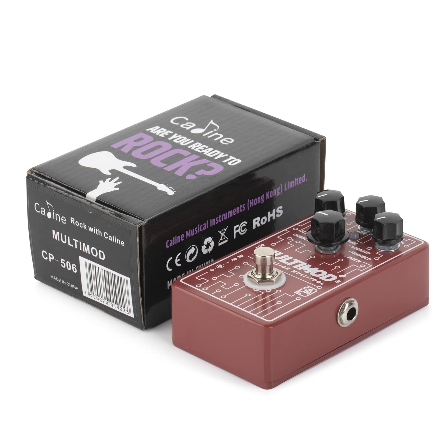 Caline CP-506 Multimod - Modulación multiherramienta pedal de efecto guitarra 7 modos de coro Flanger Phaser Dubler Vibrato Trémolo Pitch