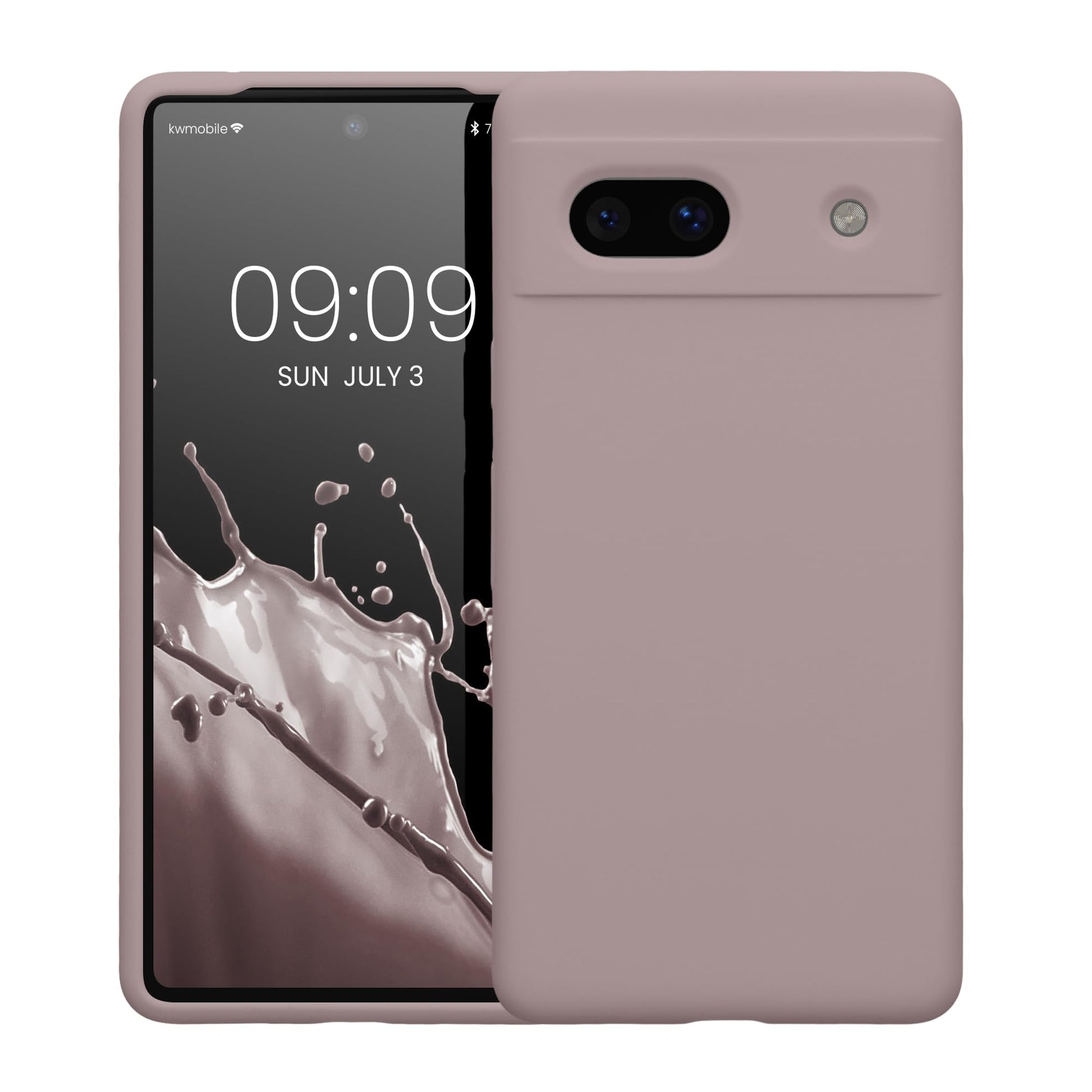 kwmobile Carcasa Compatible con Google Pixel 7a Funda - Case TPU y Silicona antigolpes - Apto Carga inalámbrica - Lila Color Carne
