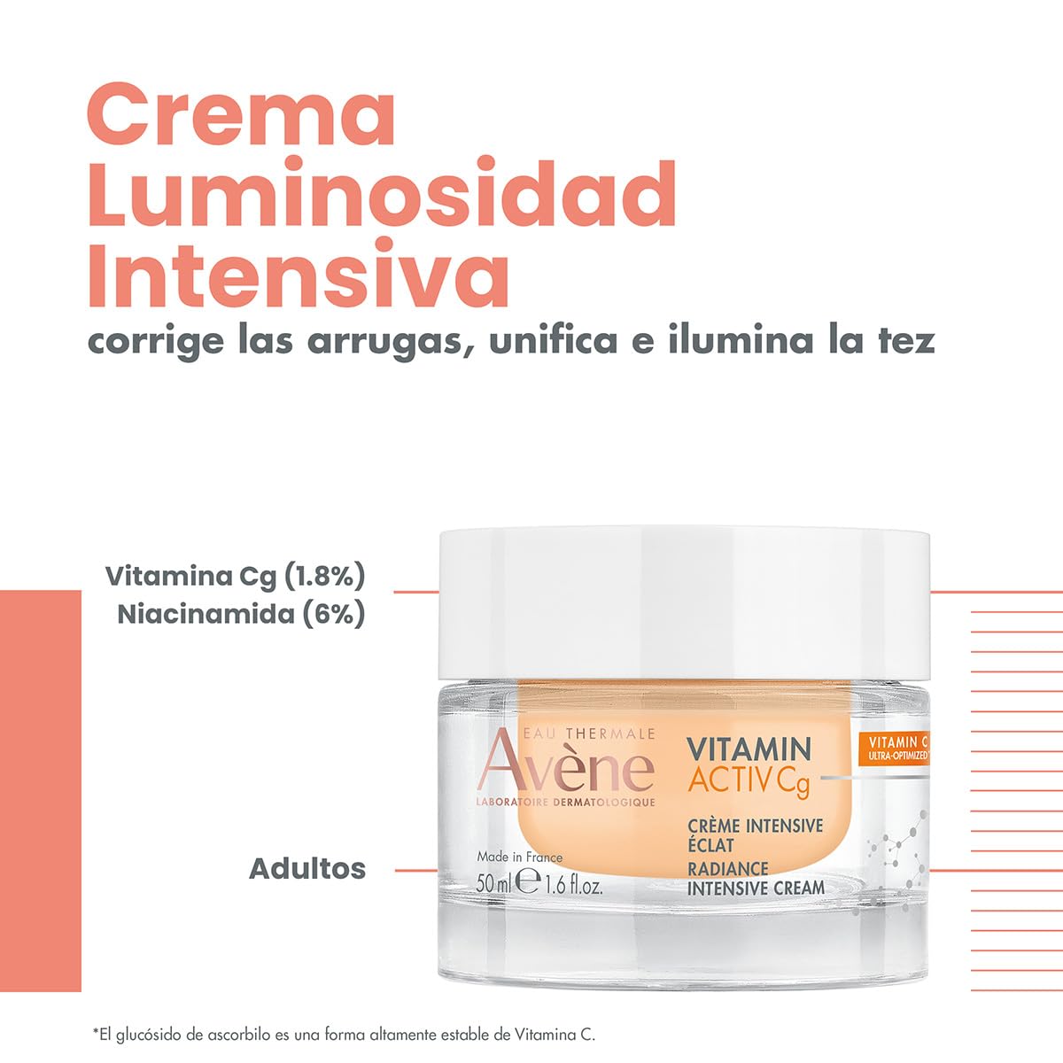 Avène Vitamin Activ Cg, Crema Luminosidad Intensiva, 50ml