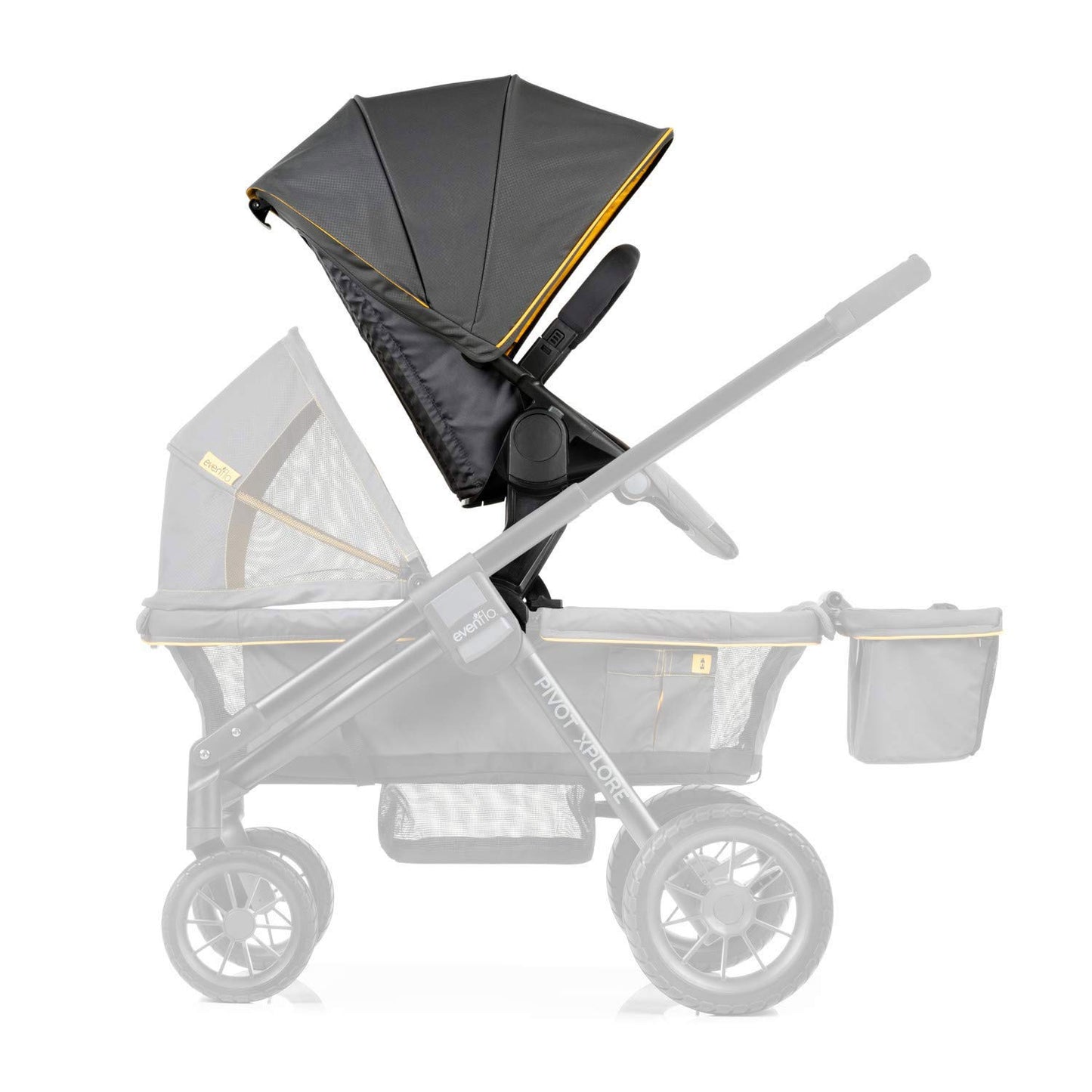Carrito de Paseo Pivot Xplore Adventurer Gray con Segundo Asiento