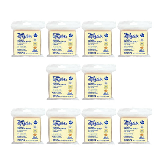 10 Piezas Esponjabon Avena Exfoliante Esponja + Jabón 2 en 1