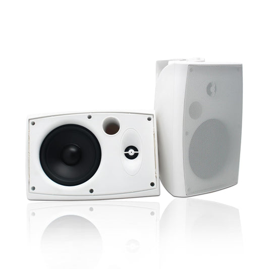 Herdio 6,5 Pulgadas Bluetooth Bocinas para Exterior, 400W Altavoces para Exteriores, Impermeable, Amplia Cobertura De Sonido Estéreo, para Patio, Terraza, Patio Trasero (Blanco)