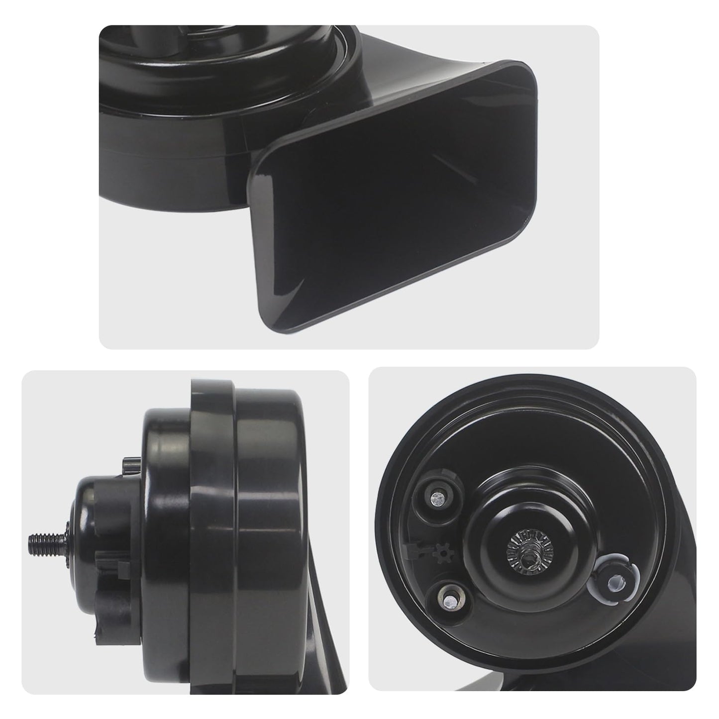 GAMPRO - Bocina eléctrica de doble tono de 12 V con enchufe utilizable para Honda cubierta impermeable kit de cuerno de caracol