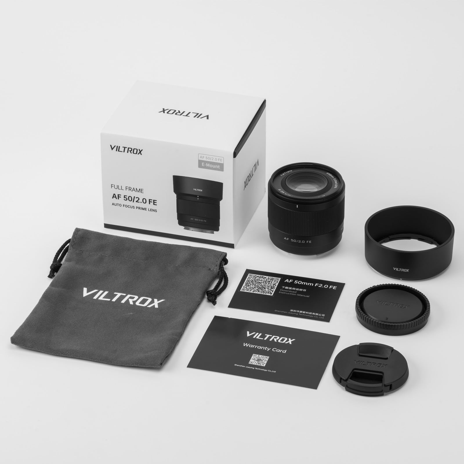 VILTROX 50mm F2.0 Montura FE Objetivo fijo STM de enfoque automático de gran apertura y fotograma completo para Sony con montura E cámaras A7C A7ll A7RlI A7SIII A7III A7RIII A7IV A7RIV A9 A1 FX3 A7RV
