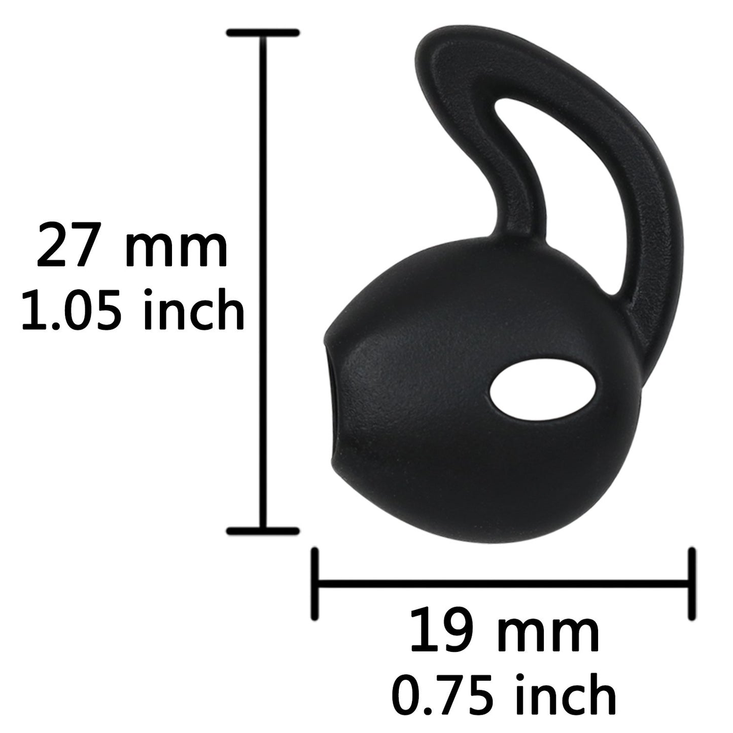 ALXCD Ear Gel for iPhone Earpods, Ear Buds Tips, 4 Pair Anti-slip Soft Silicone Replacement Earbud Tips for Earphone of iPhone7 SE 6s iPhone 6s Plus 5s [Sport](Black/White)