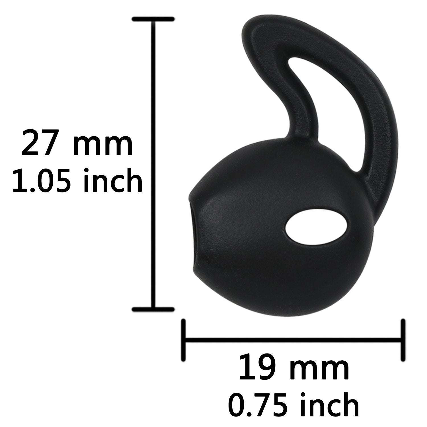 ALXCD Ear Gel for iPhone Earpods, Ear Buds Tips, 4 Pair Anti-slip Soft Silicone Replacement Earbud Tips for Earphone of iPhone7 SE 6s iPhone 6s Plus 5s [Sport](Black/White)
