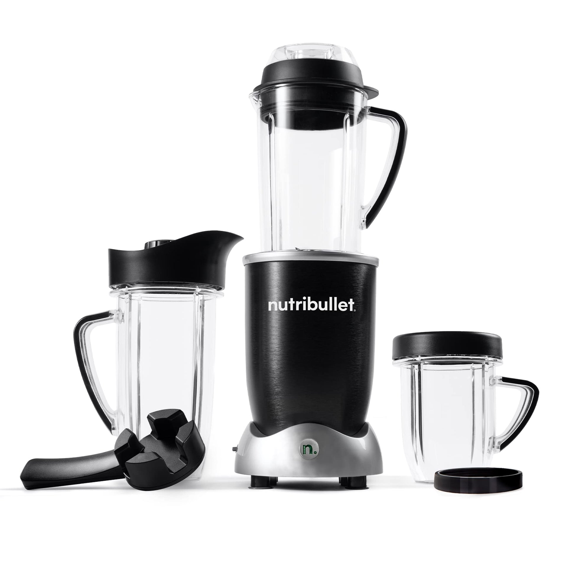 Licuadora Nutribullet Negra 1700w 8 Accesorios con Jarra Para Sopas 1.33 Litros