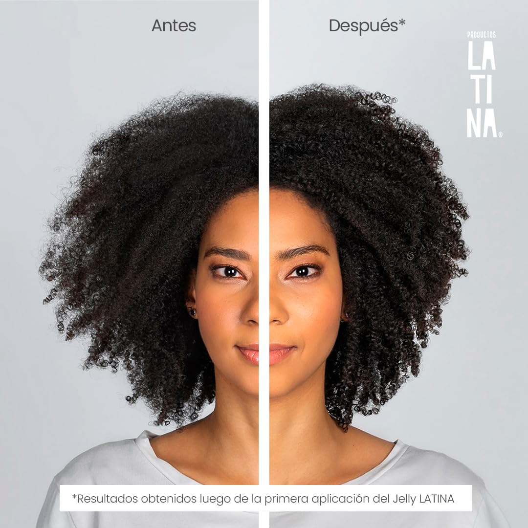 LATINA® | Gel para el Cabello - Jelly Anti Frizz Cabello | Belleza Mujer - Activador de Rizos | Complementar con Tratamiento para Cabello Maltratado | 300ml
