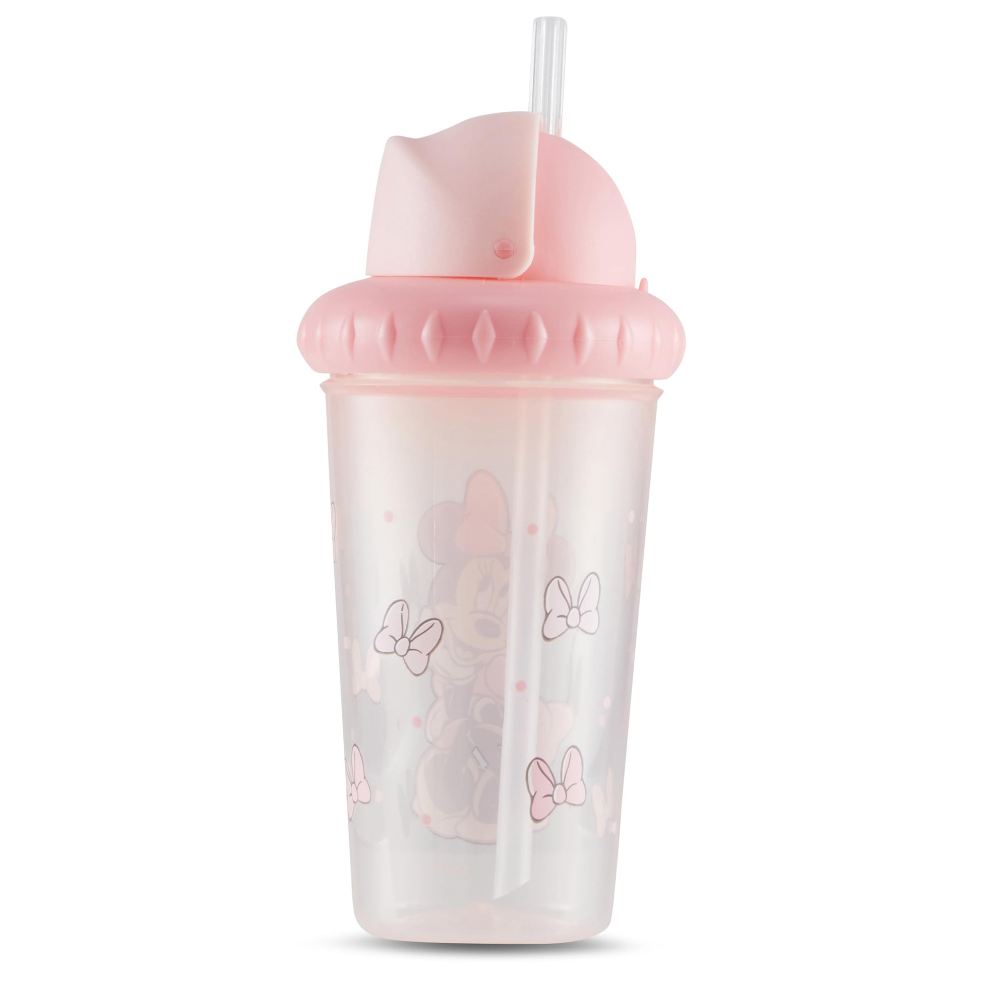 Disney - Vasos para sorbos para niños y niñas, paquete de dos tazas para sorber de 10 onzas, con popote y tapa, botella de agua de viaje duradera a prueba de fugas para niños pequeños