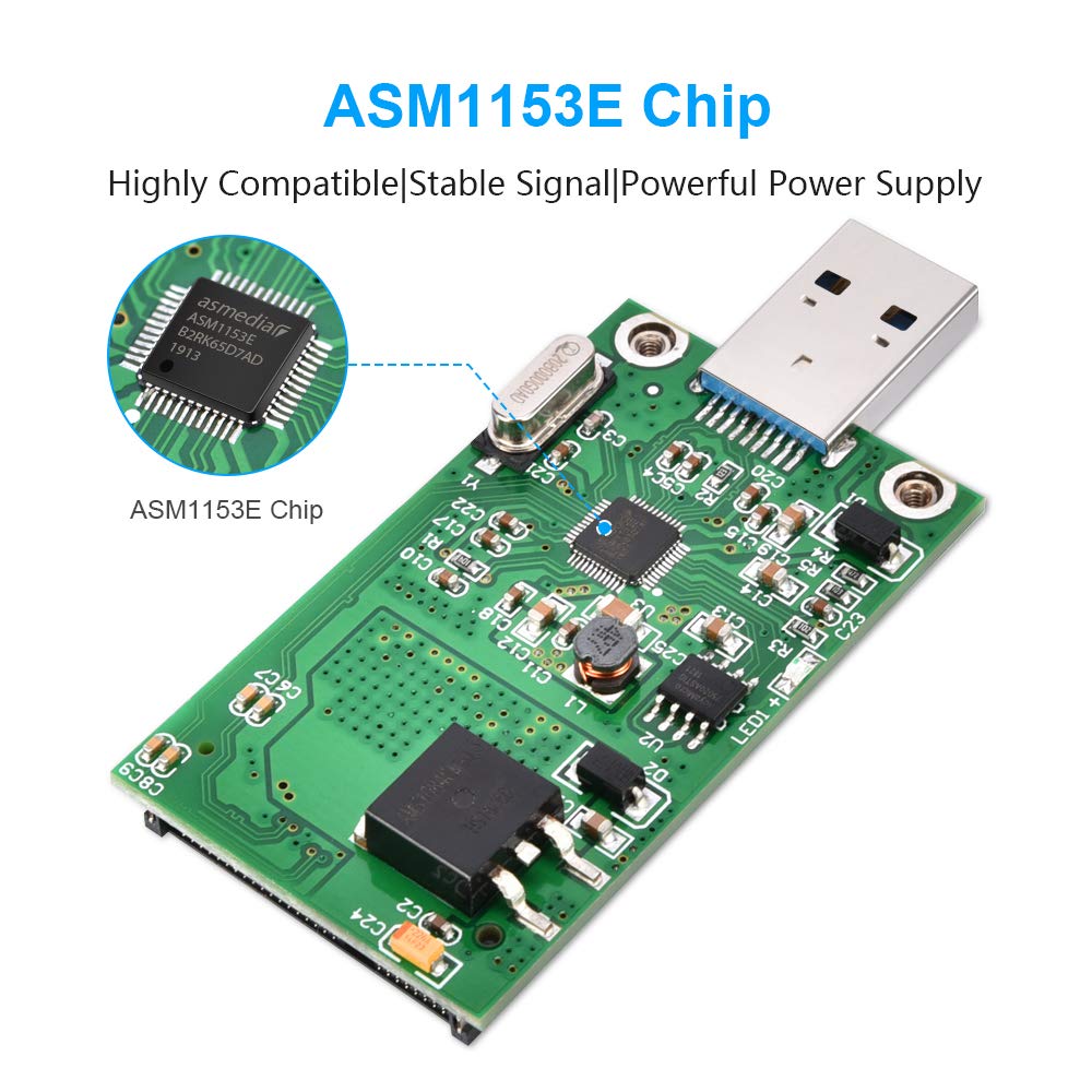 Adaptador mSATA a USB 3.0 ELUTENG Mini Convertidor SATA Disco Duro Externo Portátil
