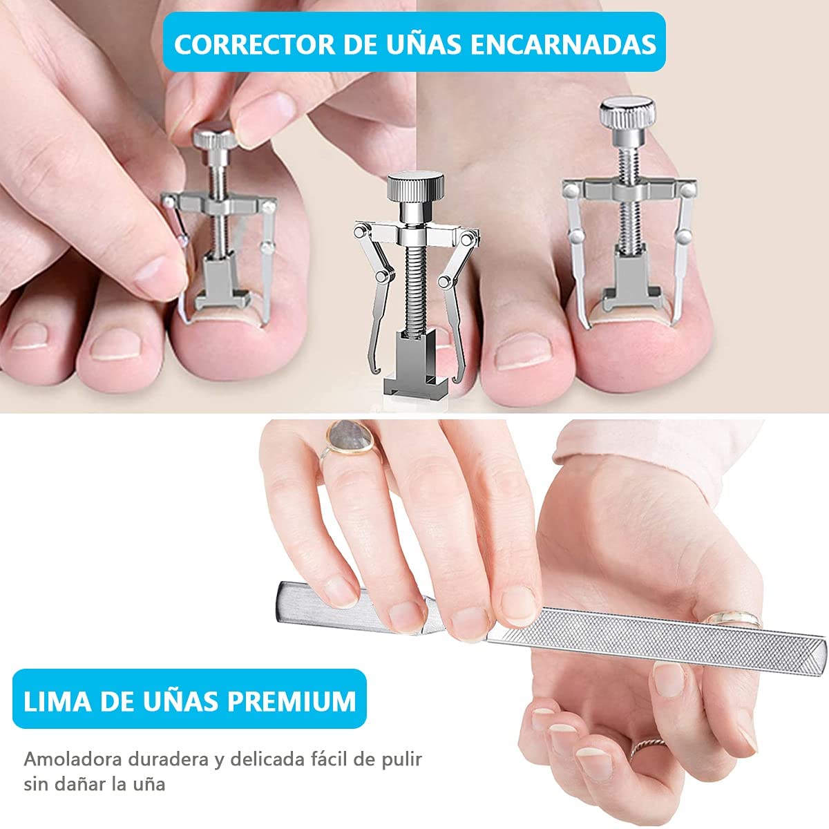 Cortaúñas profesional LEMEIKU con herramientas de acné - Kit completo y práctico