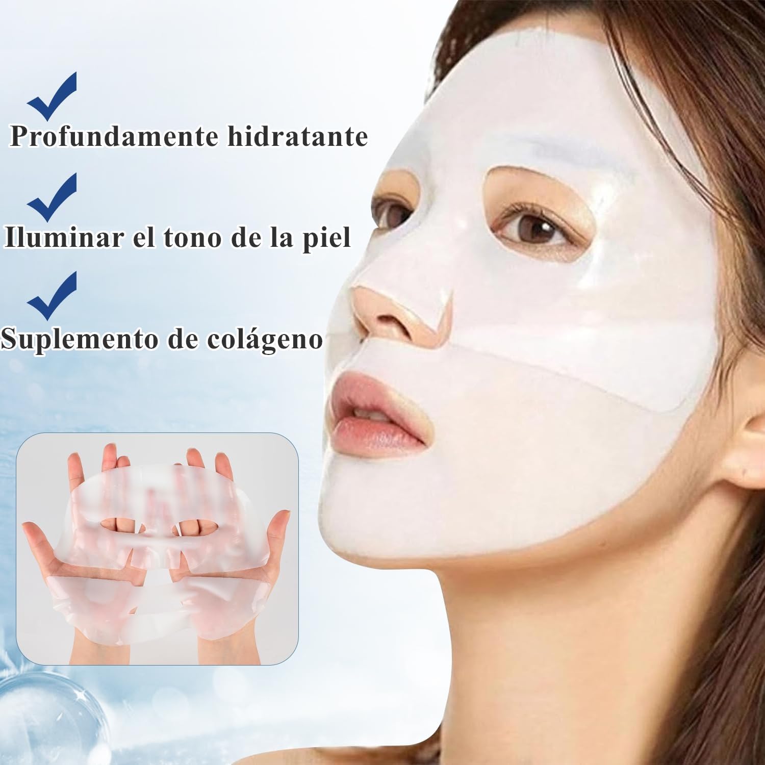 SINYI 4PCS Collagen Mask, Mascarilla Nocturna de Colágeno,Pore Minimizing Elasticity Improvem, Mascarilla Nocturna de Colágeno Profundo para Elasticidad，Reafirmar e Hidratar，Deep collagen mask