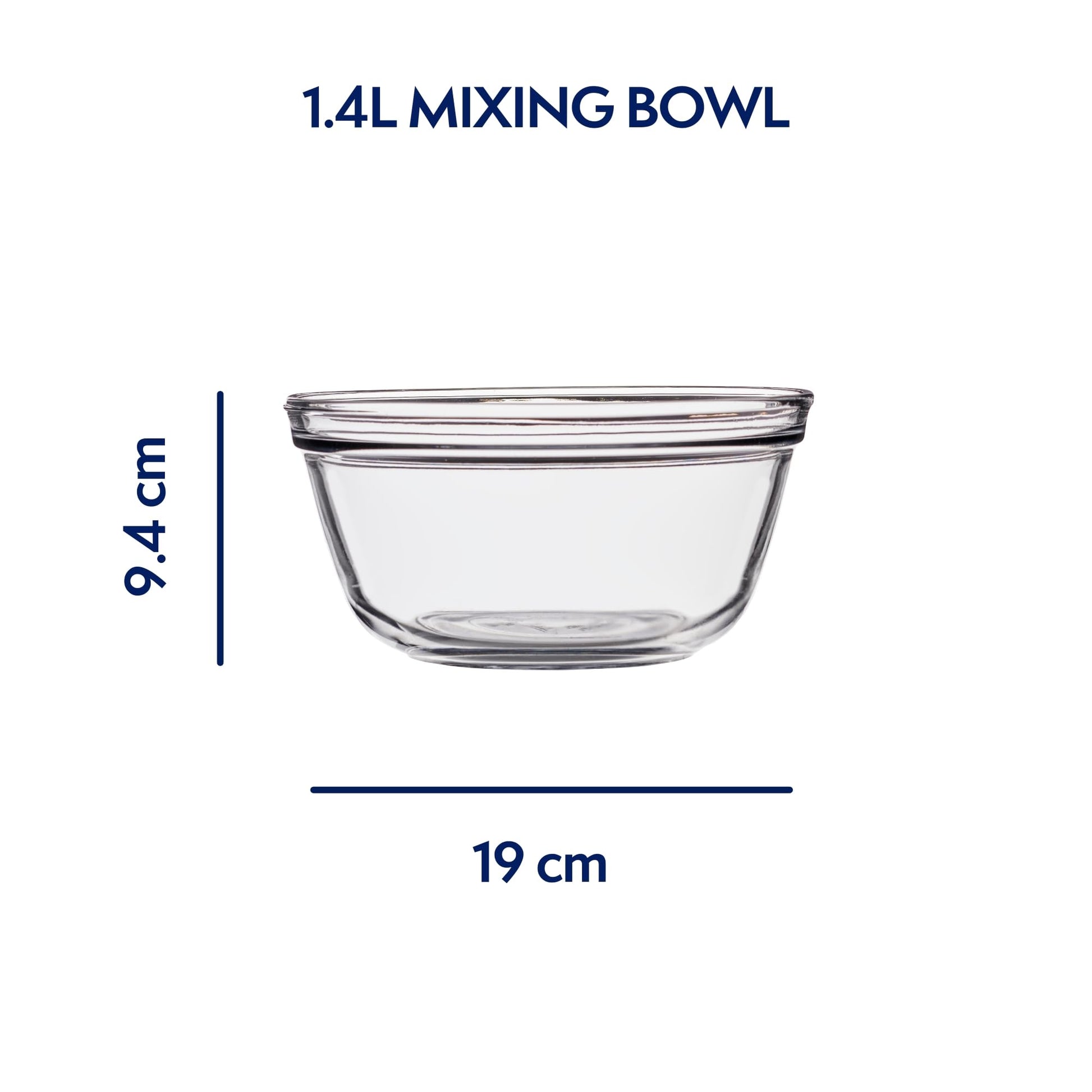 Tazón de Vidrio Anchor Hocking Transparente para Mezclar 1.5 Cuartos de Galón