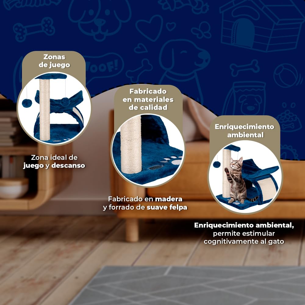 Fancy Pets Mueble/Racador para Gato Rodas de 45 Centímetros de Altura