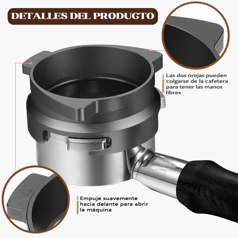 Embudo Dosificador para Cafeteras Breville Aluminio 54 mm Resistente y Fácil de Limpiar