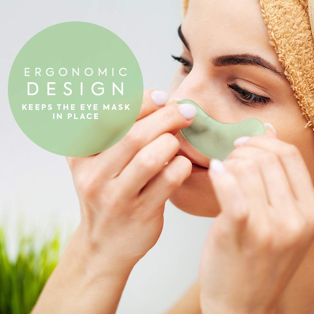FORTIVO Parches de gel para ojos de té verde, parches de gel para ojos de té verde, máscaras para ojeras y hinchazón, máscara de colágeno para ojos debajo de los ojos, máscara de gel para ojos hinchados, ojeras, tratamiento de ojos para mujeres