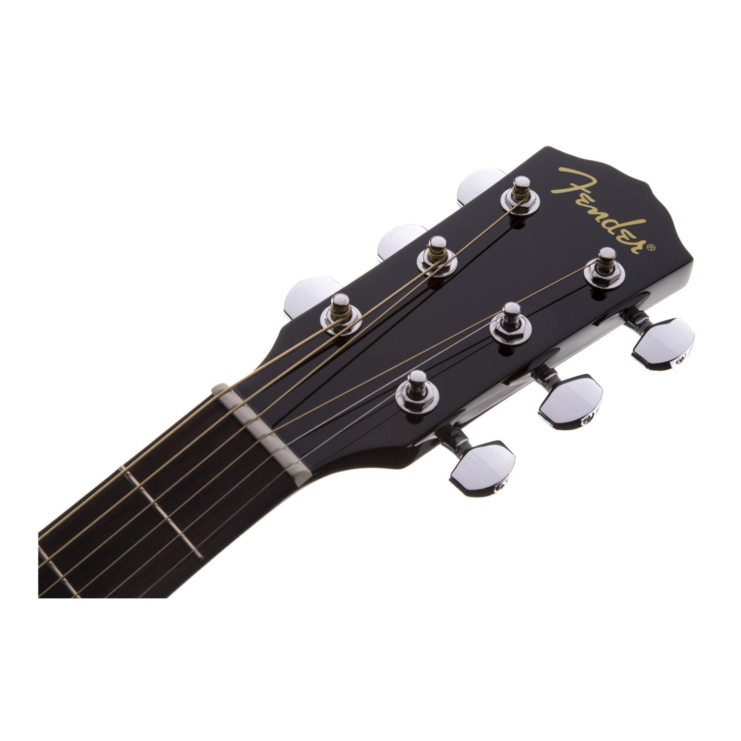 Fender Acoustic Guitar, with 2-Year Warranty, CD-60 Dreadnought V3 Classic Design with Rounded Walnut Fingerboard and Alloy Steel Strings, Glossed Black Finish, Spruce Top, Includes Hard-Shell Case