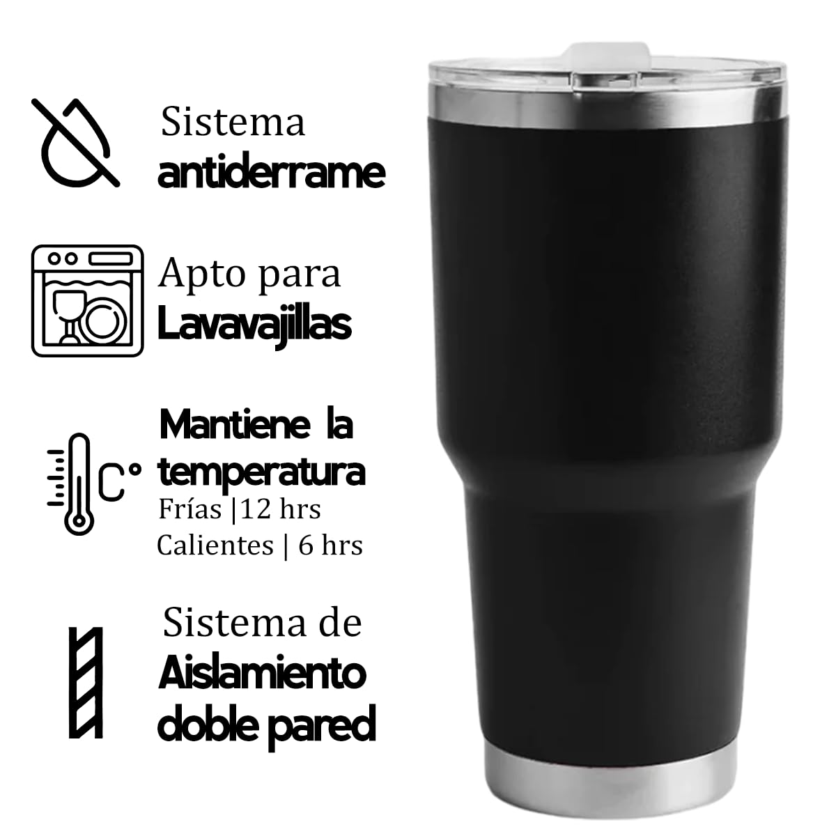Termo para cafe del America Tricampeon,Vaso Termico Liga Mx Futbol Regalo Mantiene Bebidas Calientes Frias Doble Pared Acero Inoxidable Termo grabado Laser (America Amor Eterno 30oz Negro)