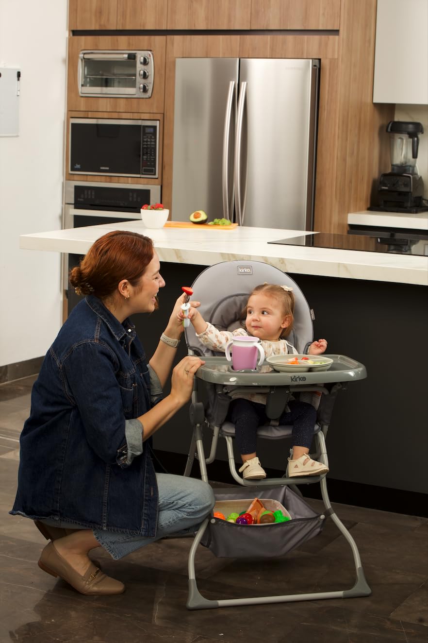 Kirko Silla Alta Bebé EasyGo High Chair, Ligera Y Compacta (Beige)