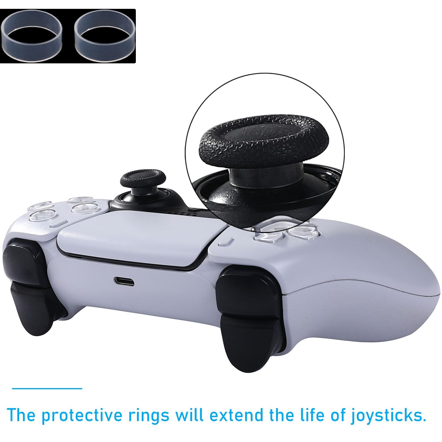 Ikpek 2 Pack Joysticks for DualSense PS5 TMR Electromagnetic Joystick Replacement for Sony PlayStation 5 PS5 Controller Anti-Drift Sticks with Repair Accessories Parts