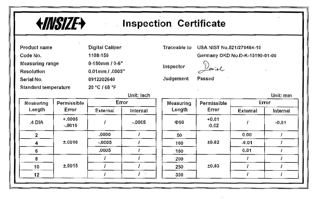 Insize 3203-1A Micrómetro exterior 0-1 pulgadas, graduación .0001"