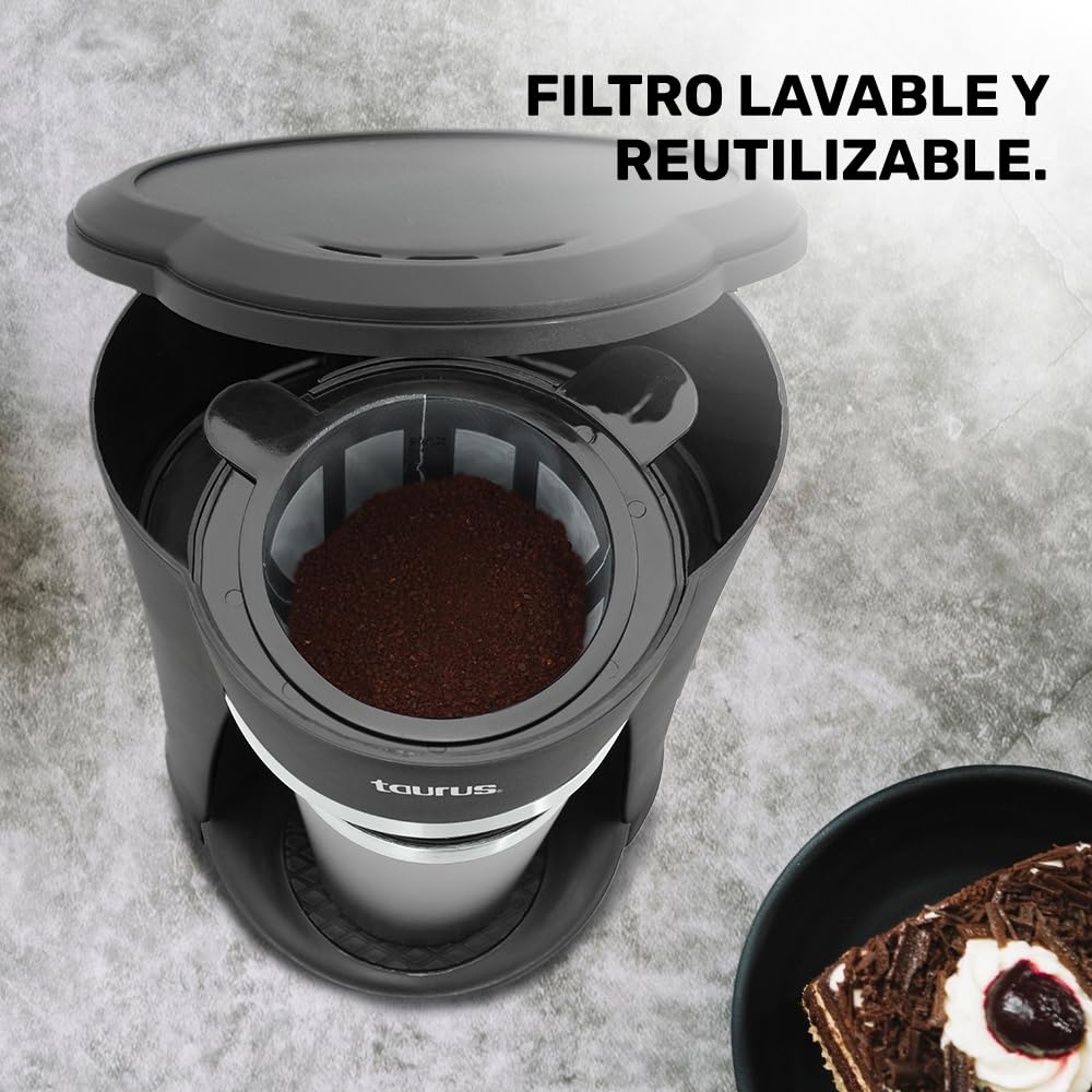 Cafetera Taurus Sedna 2000 Negro con Termo Ecológica y Versátil