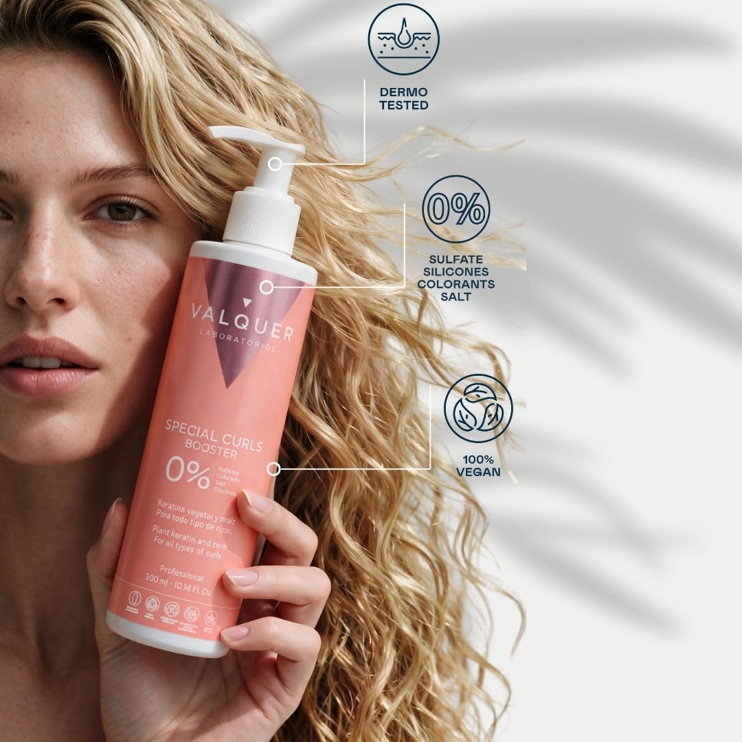 VALQUER Gel Booster Activador de Rizos Definidos Método Curly | 300 ml