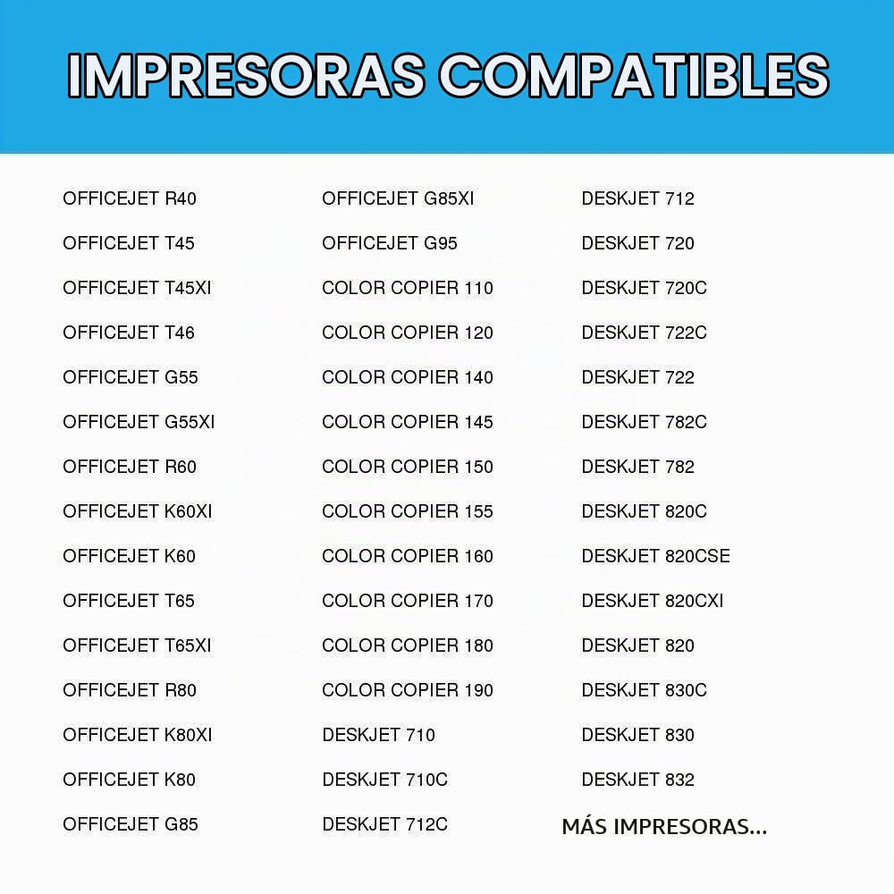 Cartucho de Tinta LD Negro HP 45 51645A Remanufacturado 2 Unidades