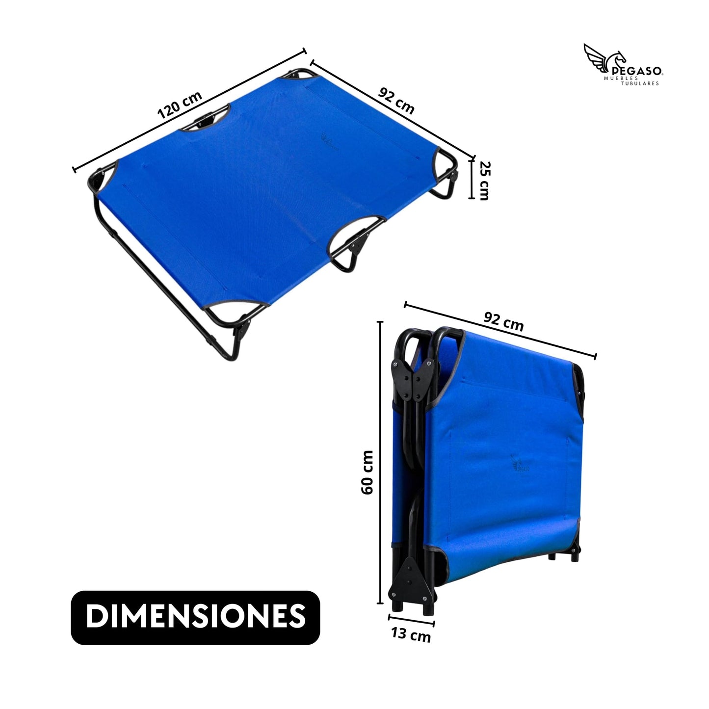 Cama Elevada para Perro PEGASO Azul Rey Transpirable Extra Grande