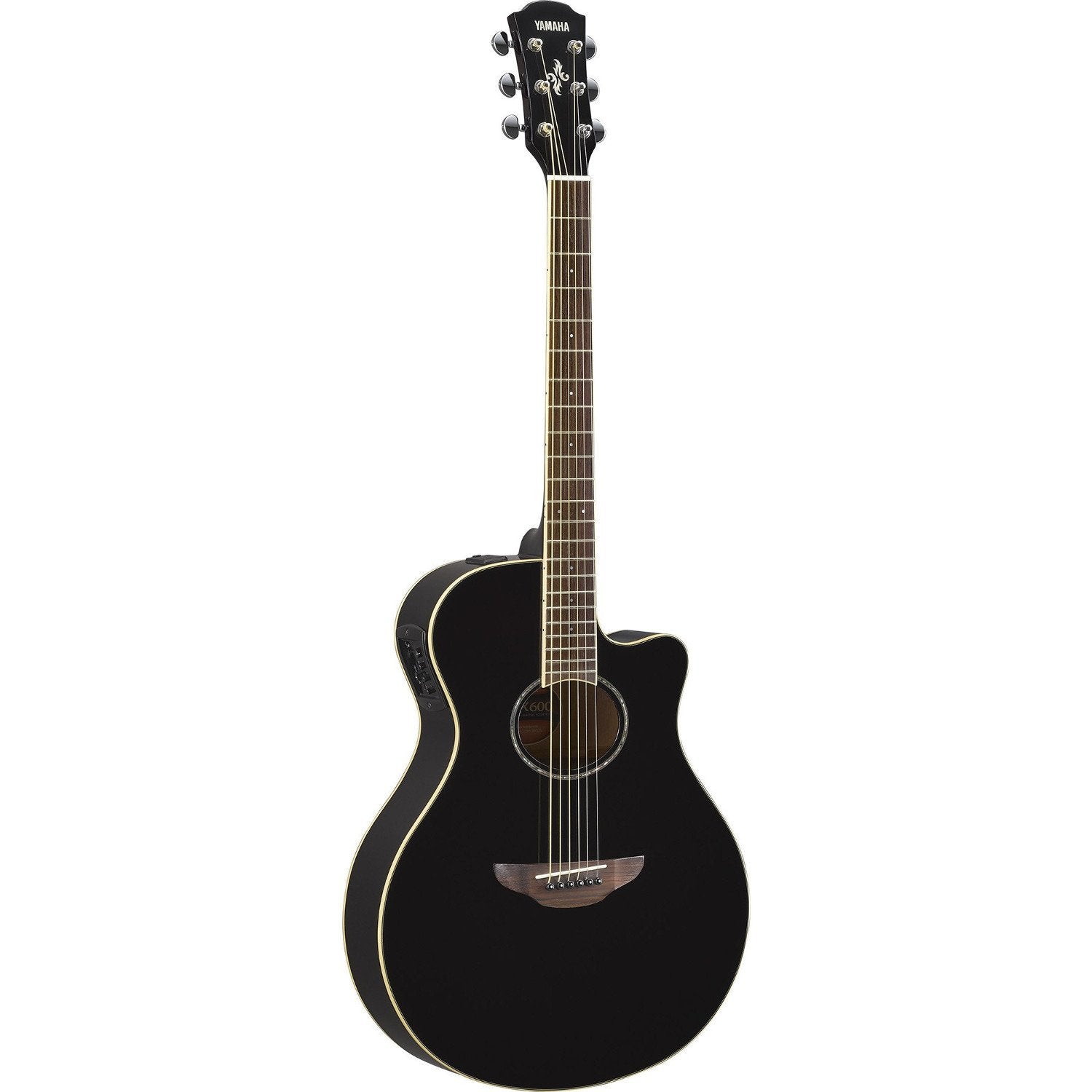 Yamaha APX600BL Cuerpo Delgado Guitarra Acoustic-Electric, Thin Body, color Negro