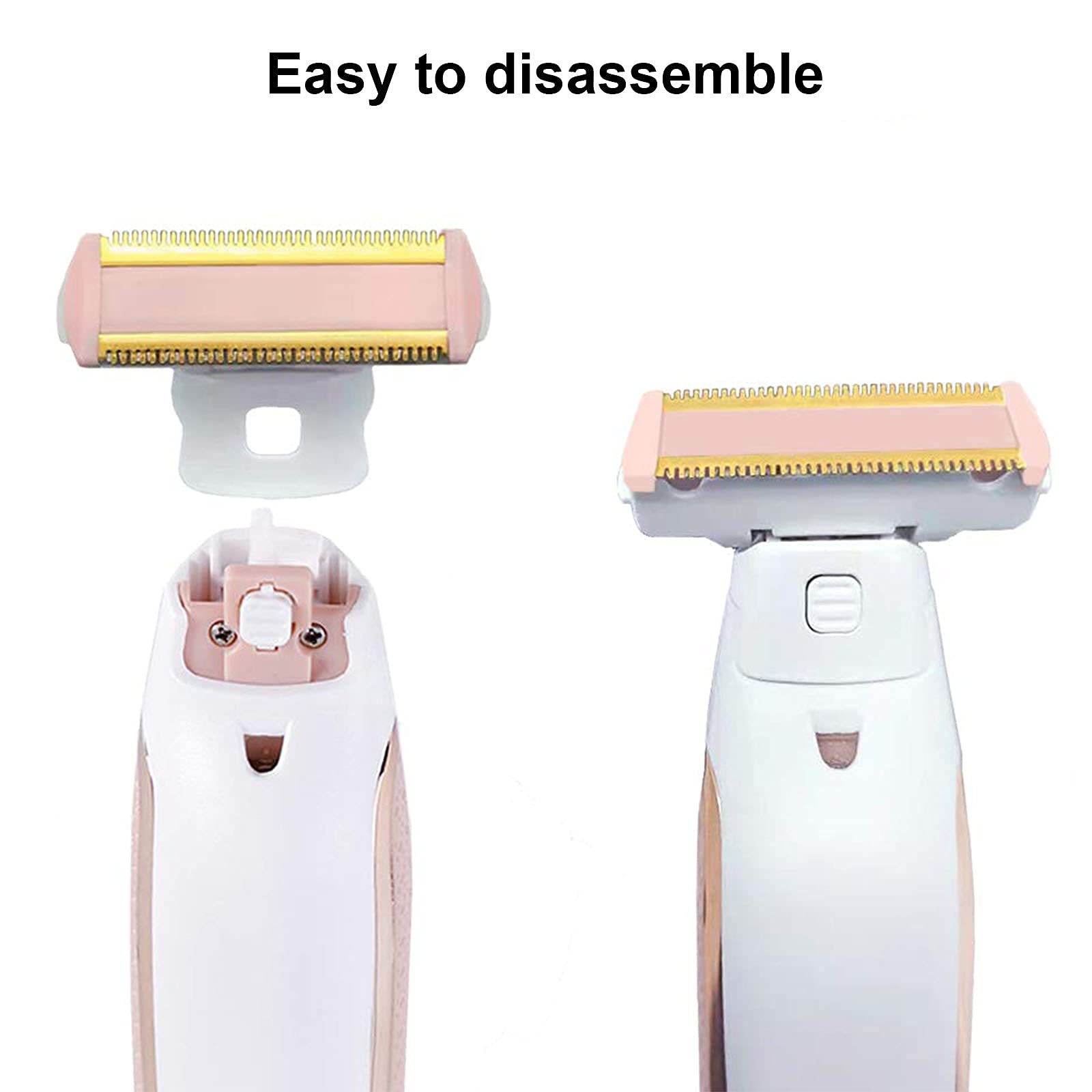 Cabezales de repuesto para afeitadora Body Ladies compatibles con Finishing Touch Flawless Body Recargable para Mujeres Incluye 2 cepillos de limpieza (4 piezas)