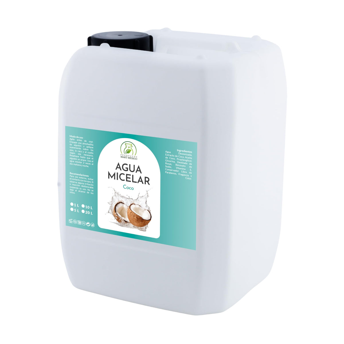 Agua Micelar Coco Tonifica 5 Litros Productos Mart Mexico