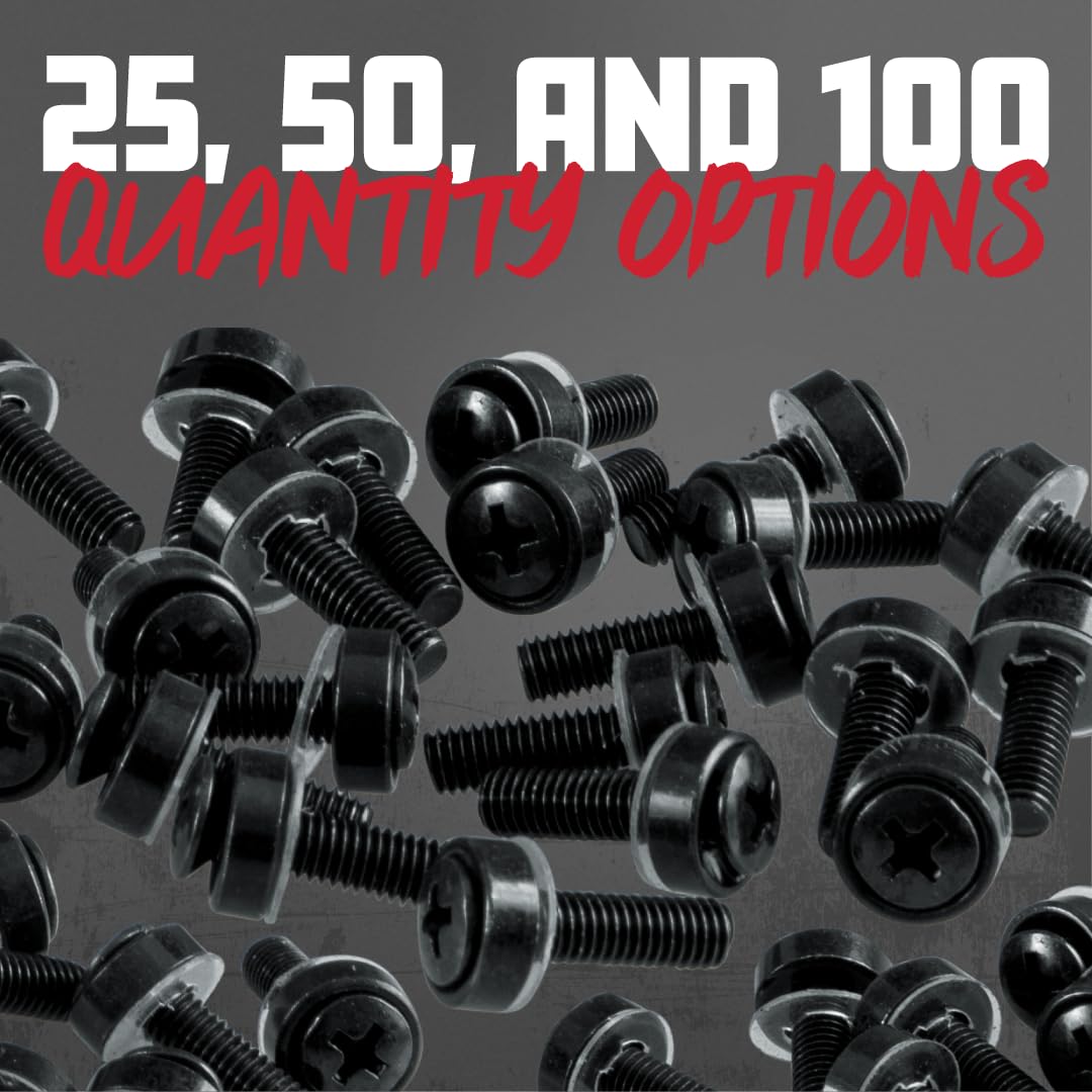 Gator - Tornillos de estante de tamaño estándar; 50 pcs, Negro