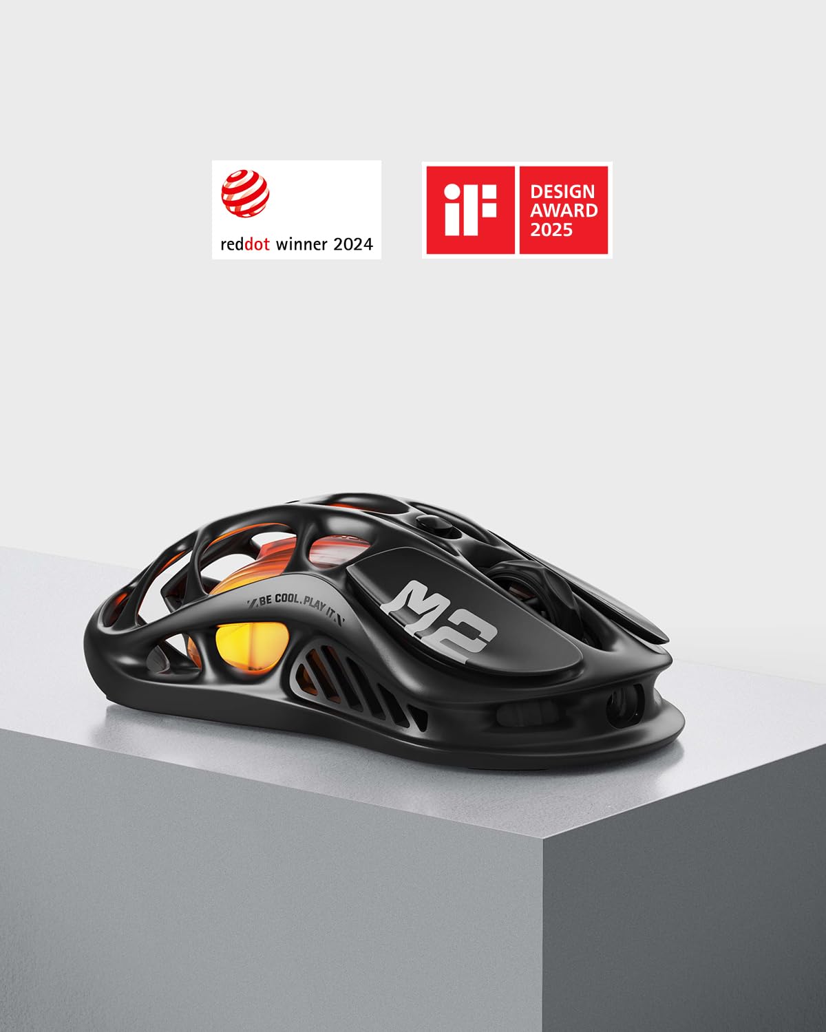 GravaStar Mercury M2 Gaming Mouse - Ratón para Juegos de computadora MMO con Sensor óptico de 26,000 dpi - Diseño Hueco liviano de 78 g - 5 Botones programables - 5 Modos RGB - Negro sigiloso